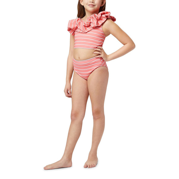 HABITUAL girl Girl's Two-Piece Stripe Set Big Kids Swimsuit Size 14 NWT - Picture 1 of 12